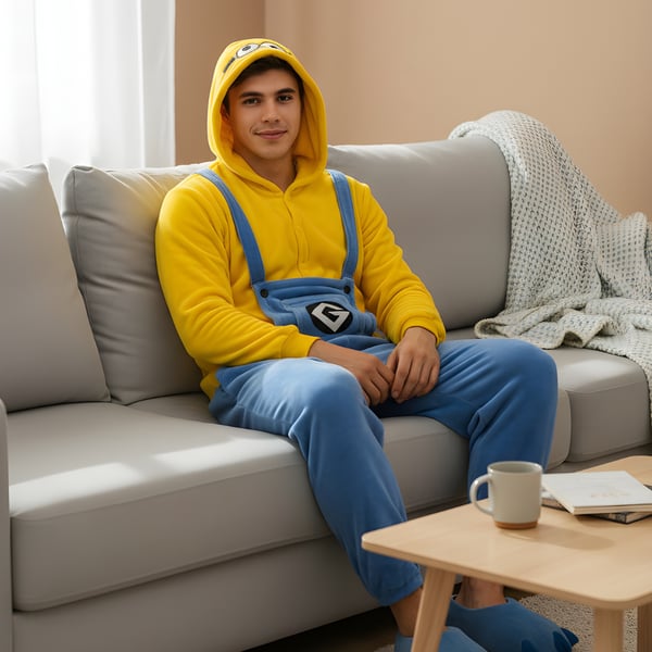 Kigurumi-pyjamas Minion-kostume størrelse: 145-155 cm