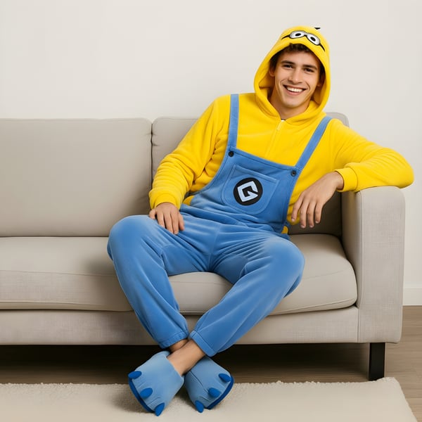 Kigurumi-pyjamas Minion-kostume størrelse: 145-155 cm