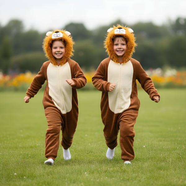 Kigurumi-pyjamas med lejonmotiv för barn 105-115 cm