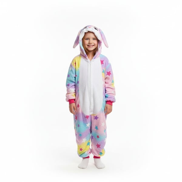 Kigurumi pyjamas kostume kanin børn 135-145 cm