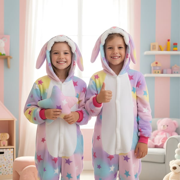 Kigurumi pyjamas kostume kanin børn 105-115 cm