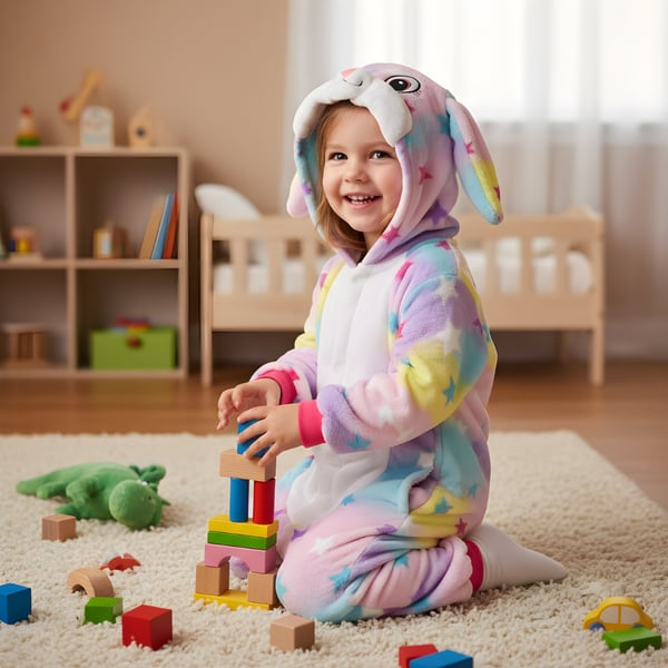 Kigurumi pyjamas kostume kanin børn 95-105 cm