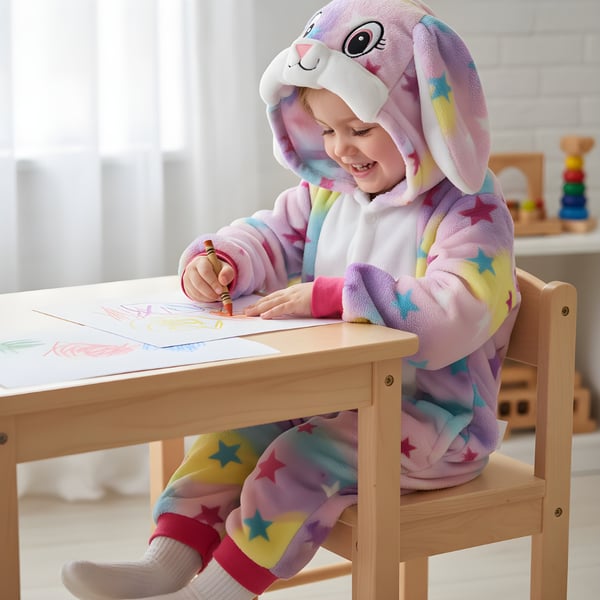 Kigurumi pyjamas kostume kanin børn 95-105 cm