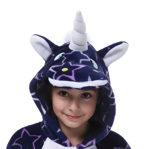 Kigurumi Onesie Pyjamas Kostume Stjerner Enhjørning Børn 125-135cm