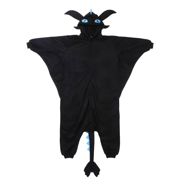 Kigurumi Pyjamas Tandløs Kostume Blå M: 155 - 165cm