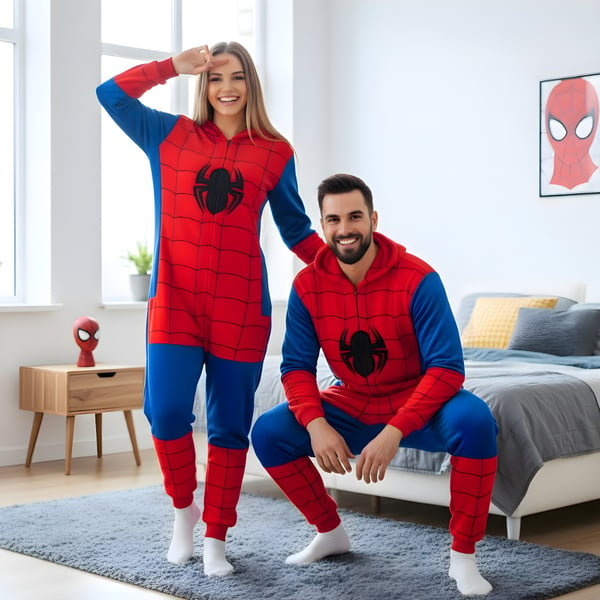 Kigurumi-pyjamas Spiderman-kostume størrelse: 145-155 cm