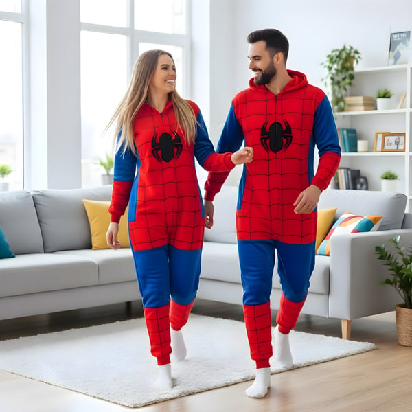 Kigurumi-pyjamas Spiderman-kostume størrelse: 145-155 cm