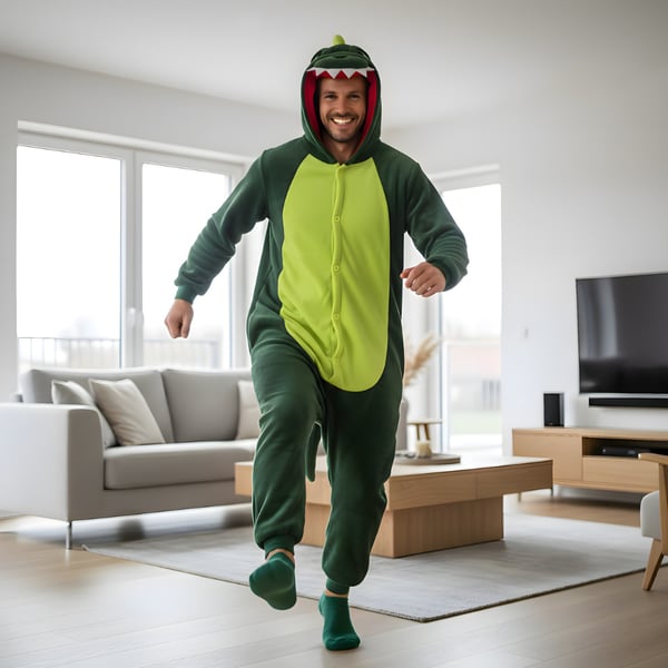 Onesie Kigurumi Pyjamas Dinosaur Kostume L: 165 - 175cm