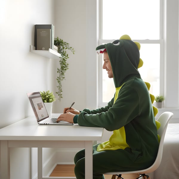 Onesie Kigurumi Pyjamas Dinosaur Kostume L: 165 - 175cm