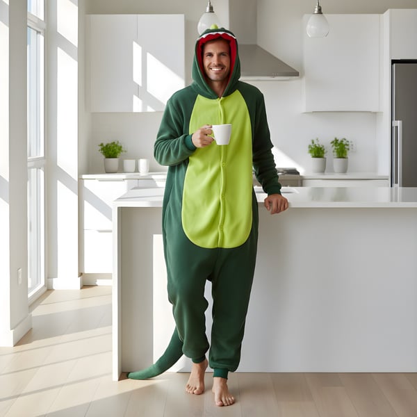 Onesie Kigurumi Pyjamas Dinosaur Kostume L: 165 - 175cm