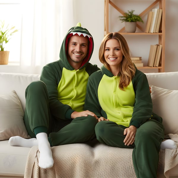 Onesie Kigurumi Pyjamas Dinosaur Kostume L: 165 - 175cm