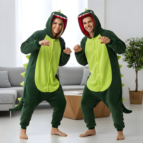 Kigurumi-pyjamas med dinosaur-kostume XL: 175 - 185 cm
