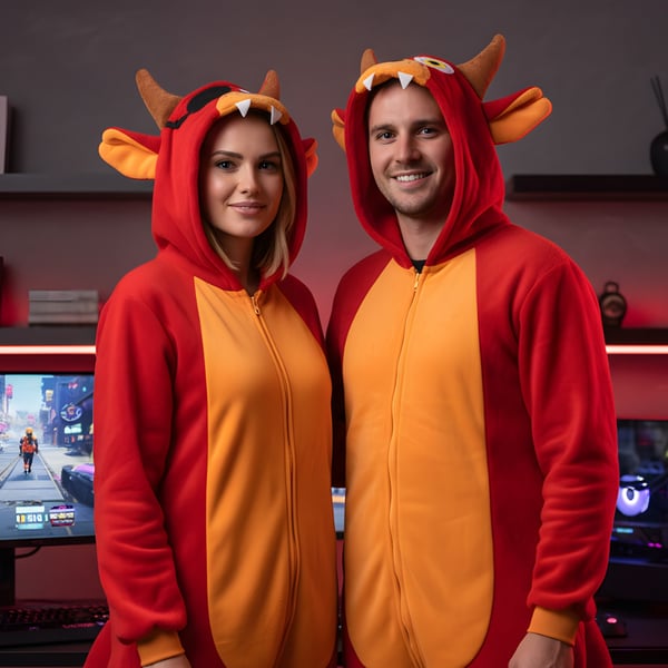 Kigurumi-pyjamasdräkt Foxy XXL 185-195 cm