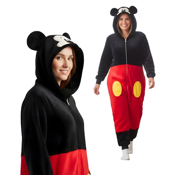 Kigurumi-pyjamas med Mickey Mouse-kostume, størrelse M: 155 - 165 cm