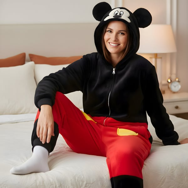 Kigurumi-pyjamas med Mickey Mouse-kostume, størrelse M: 155 - 165 cm