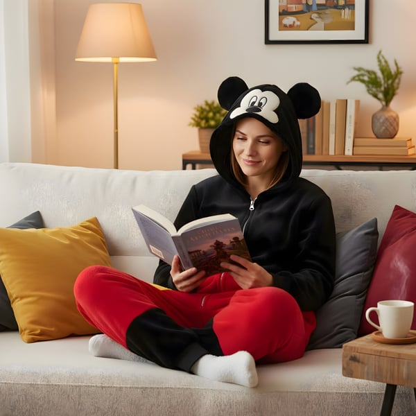 Mickey Mouse Kigurumi Pyjamas Kostume Størrelse: 145-155 cm