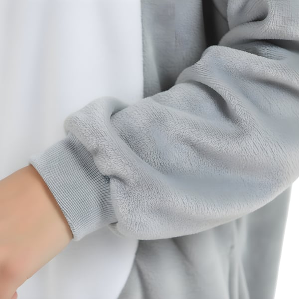 Kigurumi pyjamas kostume grå kanin XL: 175 - 185 cm
