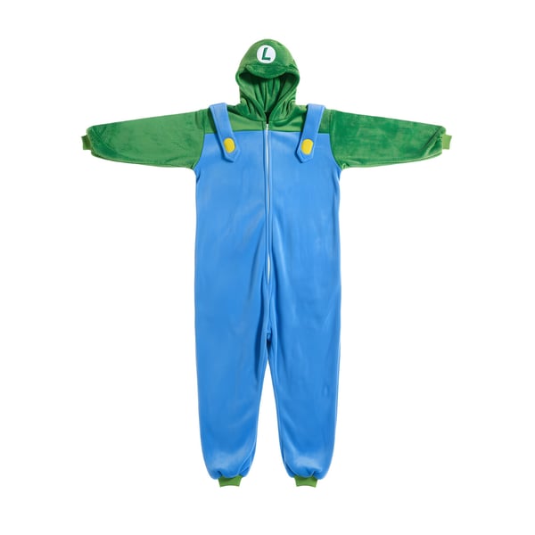Kigurumi-pyjamaskostume Super Mario Luigi XXL: 185-195 cm