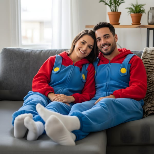 Onesie Kigurumi Pyjamas kostume Super Mario kostume S: 145 - 155 cm