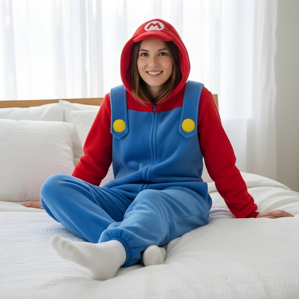 Onesie Kigurumi Pyjamas kostume Super Mario kostume S: 145 - 155 cm
