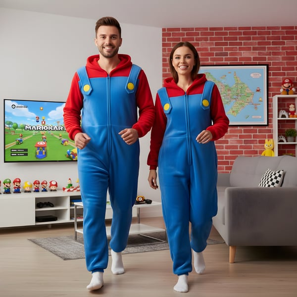 Onesie Kigurumi Pyjamas kostume Super Mario kostume S: 145 - 155 cm