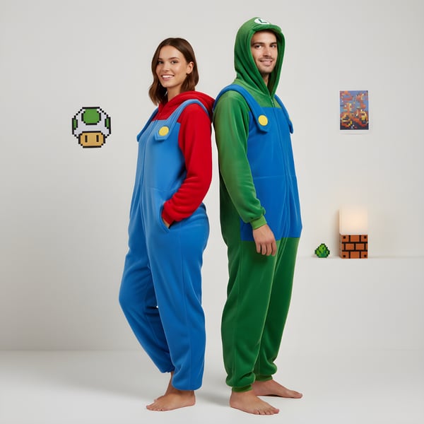 Onesie Kigurumi Pyjamas kostume Super Mario kostume S: 145 - 155 cm