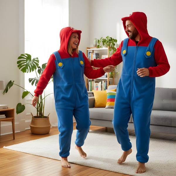 Onesie Kigurumi Pyjamas kostume Super Mario kostume S: 145 - 155 cm