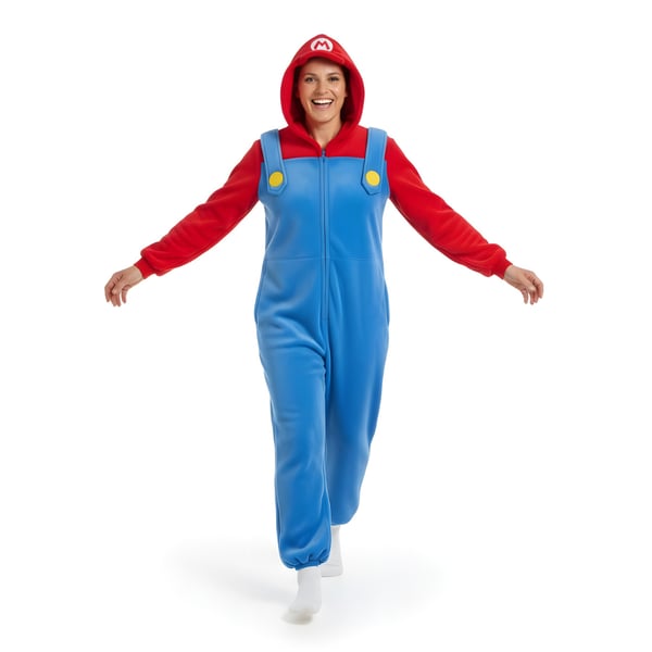 Kigurumi-pyjamaskostume Super Mario M: 155 - 165 cm