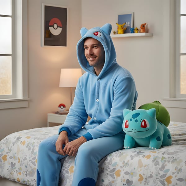 Kigurumi Pyjamas Kostume Pokemon Bulbasaur XXL: 185-195cm