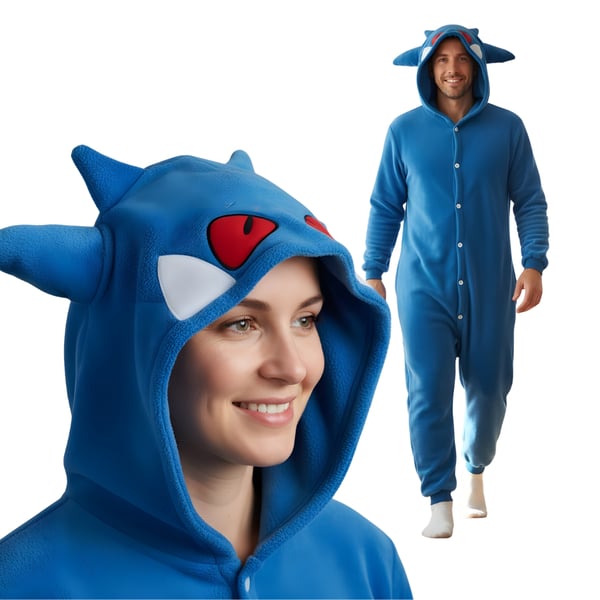 Onesie Kigurumi Pyjama Pokemon -asu, sininen, Gengar, koko M: 155-165cm