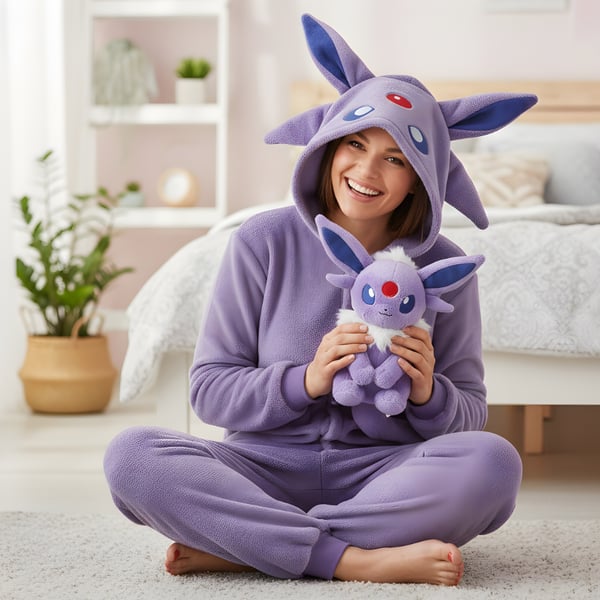 Kigurumi pyjamas kostume til Pokémon Espeon XL: 175 - 185 cm