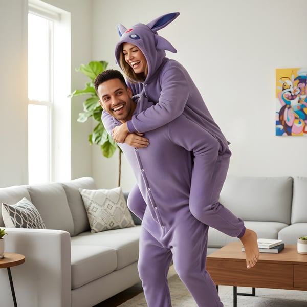 Onesie Kigurumi -pyjama-asu Pokemon Espeonille, S: 145 - 155cm