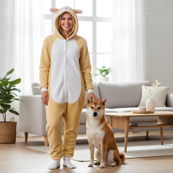 Onesie Kigurumi Pyjamas Shiba Inu Costume XXL: 185 - 195 cm