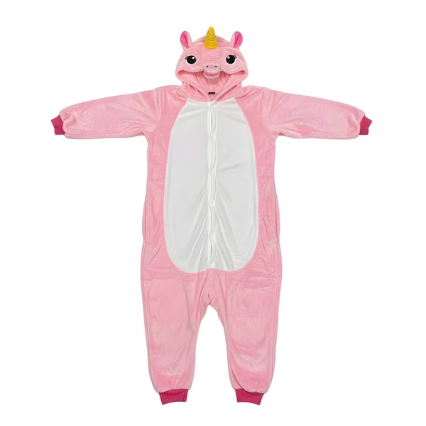 Pyjamas Onesie Kigurumi Kostym Förklädnad Rosa Enhörning 145-155 cm