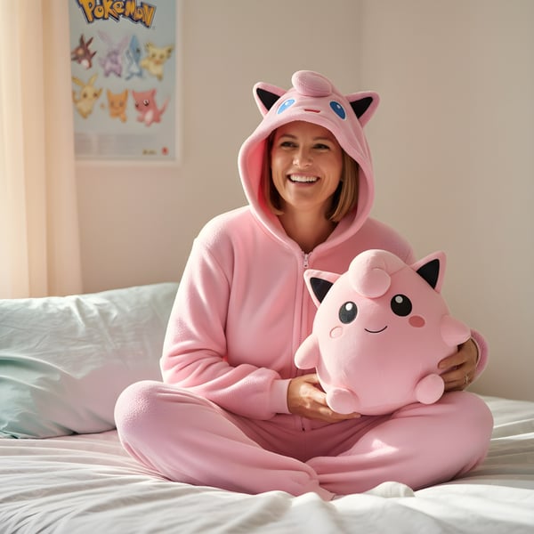 Kigurumi-pyjamas med Pokémon Jigglypuff-kostume XL: 175 - 185 cm