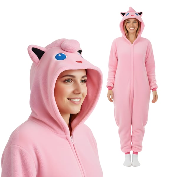 Onesie Kigurumi Pyjamas Pokemon Jigglypuff kostume L: 165 - 175 cm