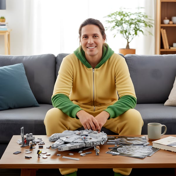 Kigurumi-pyjamas Star Wars Baby Yoda Grogu-kostume XL: 175 - 185 cm