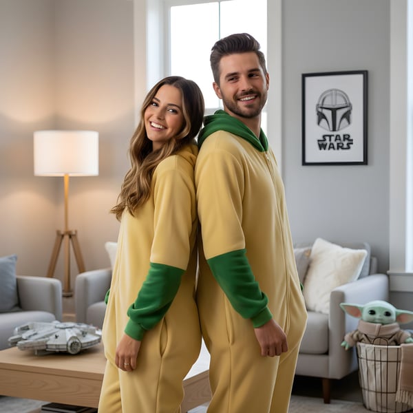 Kigurumi-pyjamas Star Wars Baby Yoda Grogu-kostume XL: 175 - 185 cm
