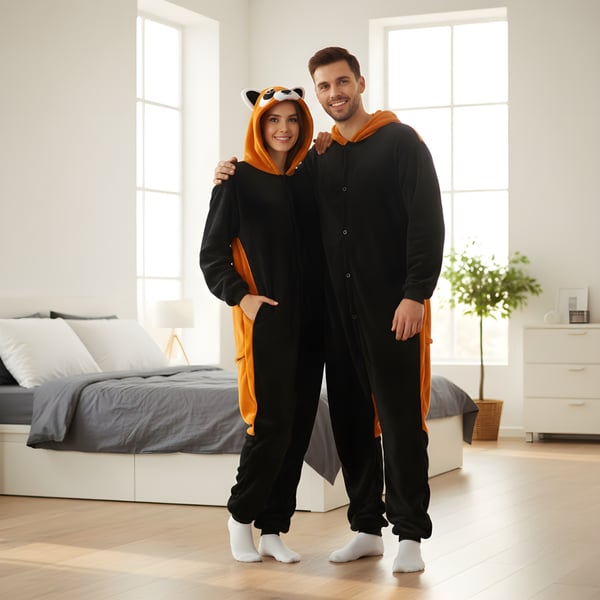 Pyjama-asu, Kigurumi-asu, Punainen panda, M: 155 - 165 cm