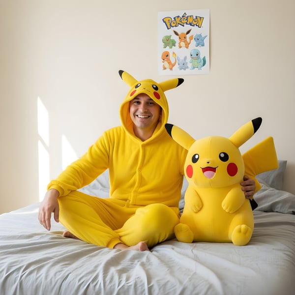 Onesie Kigurumi Pyjamas kostume Pokemon Pikachu S: 145-155 cm