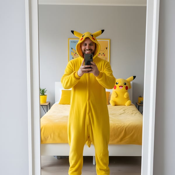 Onesie Kigurumi Pyjamas kostume Pokemon Pikachu S: 145-155 cm