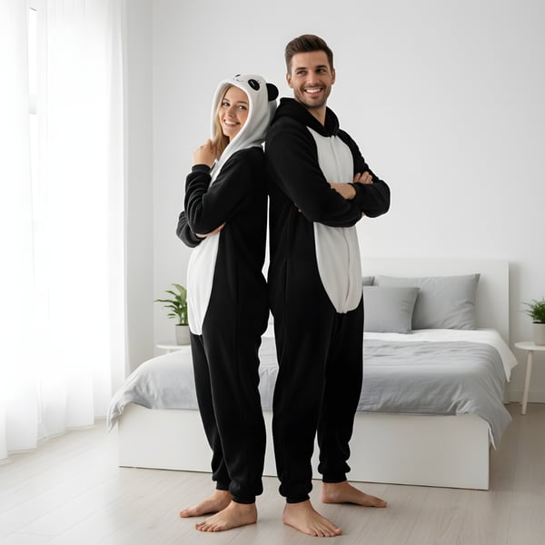 Kigurumi-pyjamas til panda, størrelse 145-155 cm