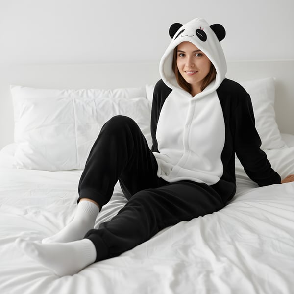 Kigurumi-pyjamas til panda, størrelse 145-155 cm