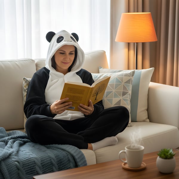 Kigurumi-pyjamas til panda, størrelse 145-155 cm