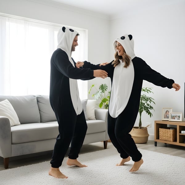 Kigurumi-pyjamas til panda, størrelse 145-155 cm