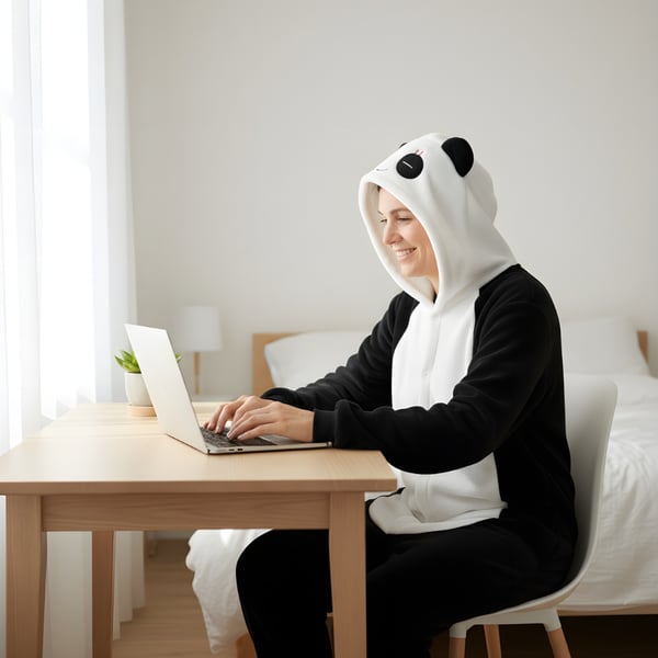 Kigurumi-pyjamas til panda, størrelse 145-155 cm