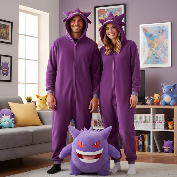 Onesie Kigurumi pyjamasdräkt Pokemon Gengar kostym S 145-155 cm