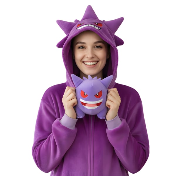 Onesie Kigurumi pyjamasdräkt Pokemon Gengar kostym S 145-155 cm