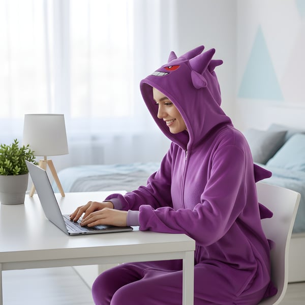 Onesie Kigurumi pyjamasdräkt Pokemon Gengar kostym S 145-155 cm