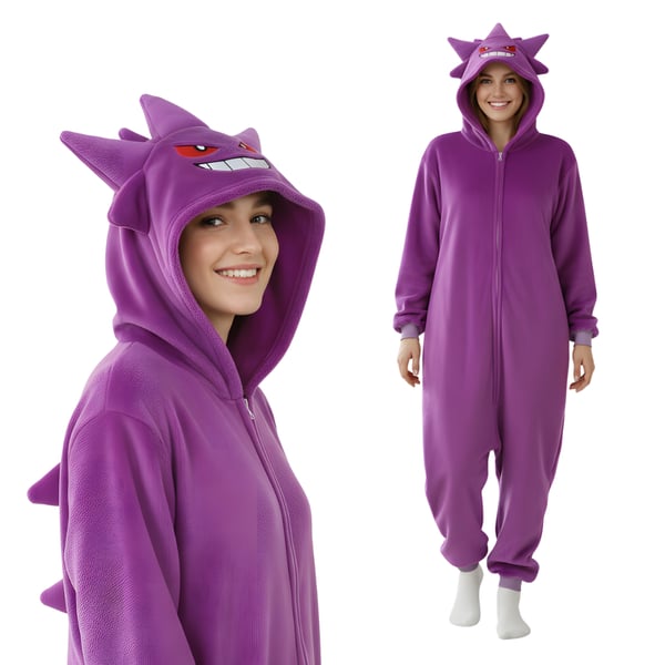 Onesie Kigurumi pyjamasdräkt Pokemon Gengar kostym S 145-155 cm